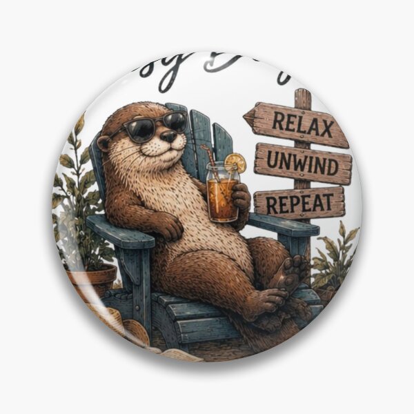 Item preview, Easy Days Otter Relaxing | Cute Chill Lifestyle Animal Design designed and sold by novaduman.