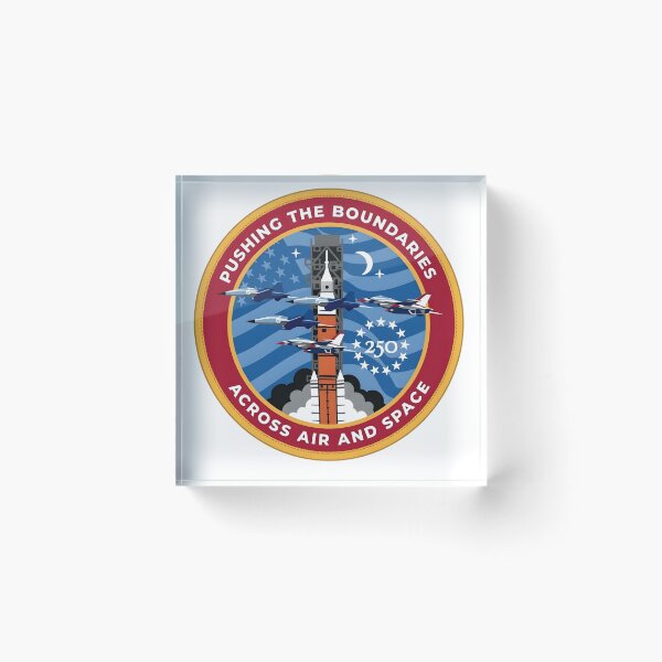 Item preview, Commemorative Aerospace Milestone Emblem: "Pushing the Boundaries Across Air and Space" designed and sold by CharlieDesings.