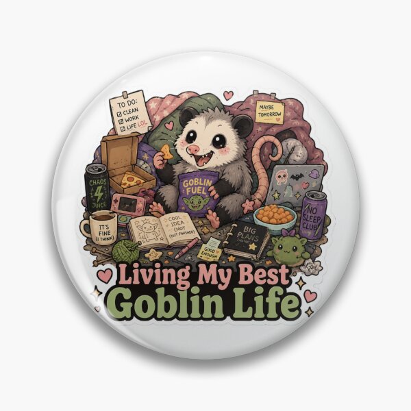 Item preview, Living My Best Goblin Life Possum Shirt | Cute Chaos Goblin Possum Funny Introvert Gift designed and sold by MrDev.