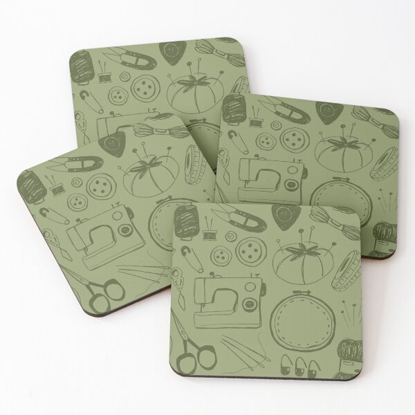 Item preview, Crafty Pattern - Green designed and sold by Moonlit Fig Design.