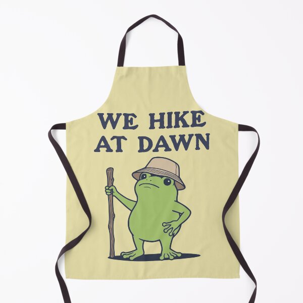 Item preview, We Hike At Dawn Funny Frog Hiker designed and sold by d247.
