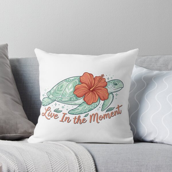 Item preview, Live in the moment turtle- tropical design  designed and sold by RahRahsCreation.