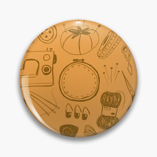 Item preview, Crafty Pattern - Yellow designed and sold by Moonlit Fig Design.