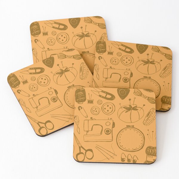 Item preview, Crafty Pattern - Yellow designed and sold by Moonlit Fig Design.