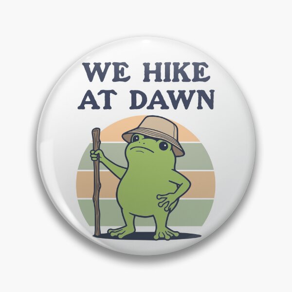 Item preview, We Hike At Dawn Frog Hiker Early Morning Trek designed and sold by d247.