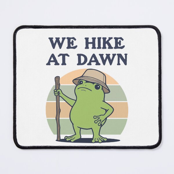 Item preview, We Hike At Dawn Frog Hiker Early Morning Trek designed and sold by d247.