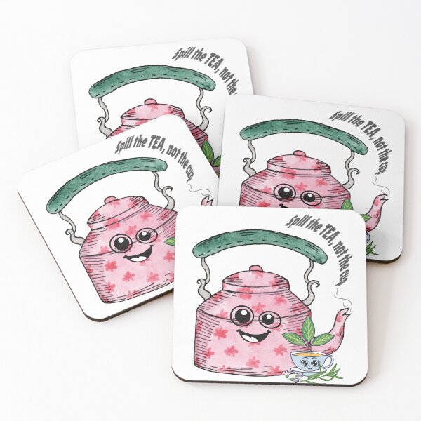 Artikelvorschau, „Spill the Tea, Not the Gossip“-Aufkleber – Lustiges Zitat für Teeliebhaber, florales Teekannen- und botanisches Tee-Design entworfen und verkauft von Pandey14.