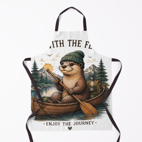 Item preview, Go With The Flow Otter Canoe Adventure | Nature Explorer Vintage Design designed and sold by novaduman.