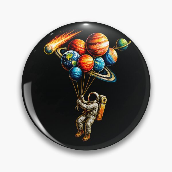 Item preview, Balloon Astronaut Frontier Deep Space Illustration designed and sold by Genius Geek.