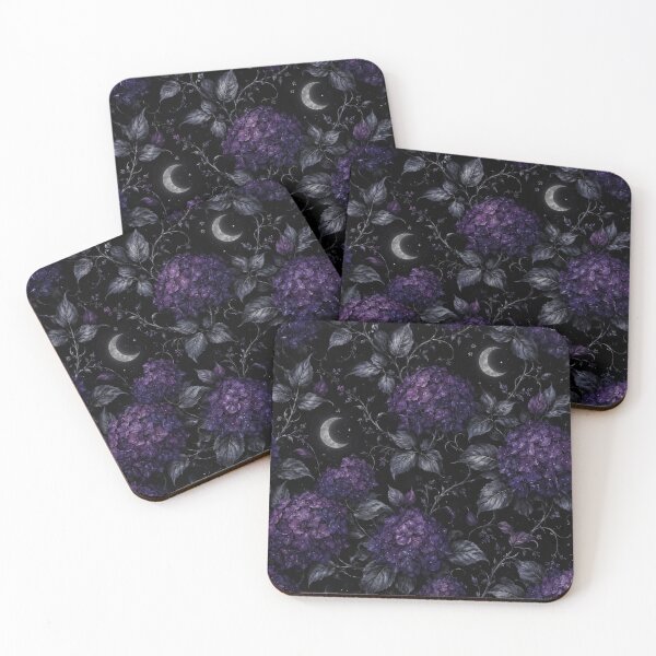 Item preview, Midnight Purple Hydrangea Moon Garden designed and sold by Owcomm.