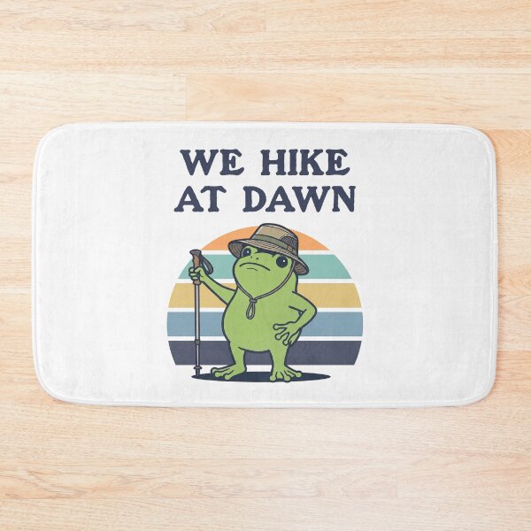 Item preview, We Hike At Dawn Frog Hiker Sunrise designed and sold by d247.