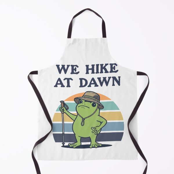 Item preview, We Hike At Dawn Frog Hiker Sunrise designed and sold by d247.