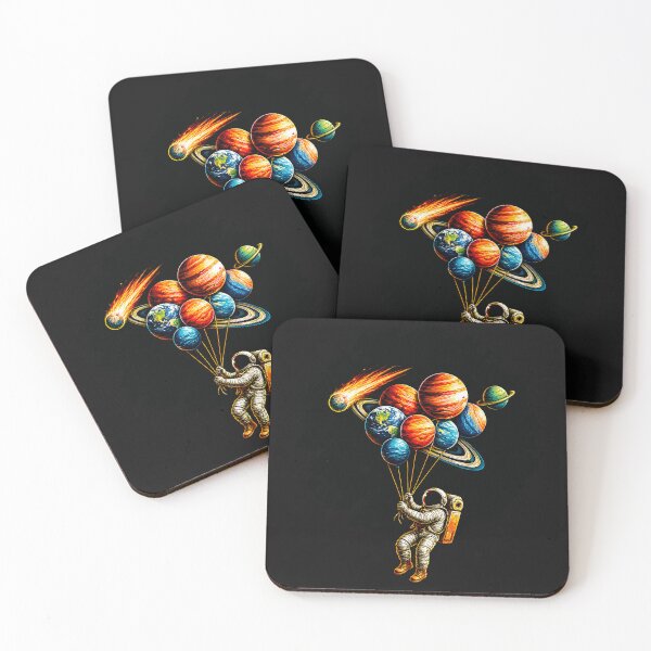 Item preview, Balloon Astronaut Planets Space Illustration designed and sold by Genius Geek.