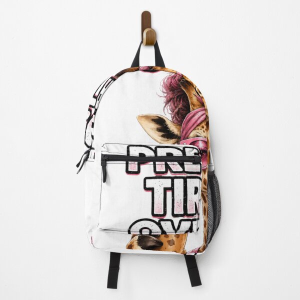 Item preview, Pretty Tired Over It Giraffe Coffee Lover Pink Aesthetic designed and sold by AgnesDream.