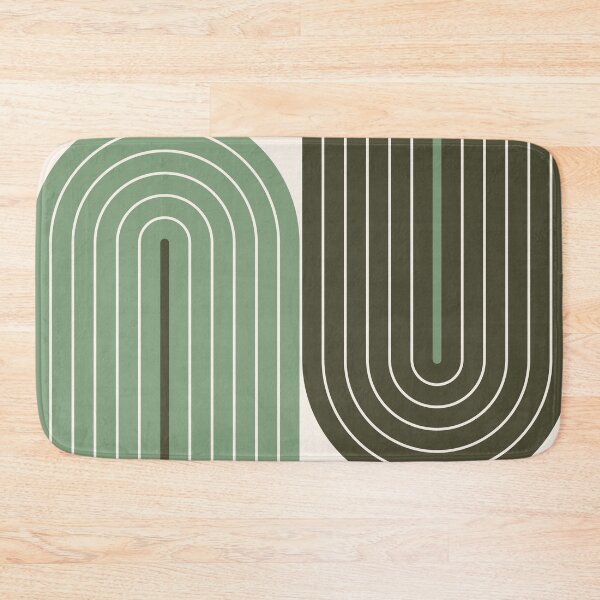 Item preview, Arch and Line Minimalist Green Geometric Art designed and sold by nineFlorals.
