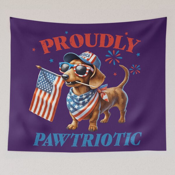 Item preview, Proudly Pawtriotic Funny Dog United States  designed and sold by emilypigou.