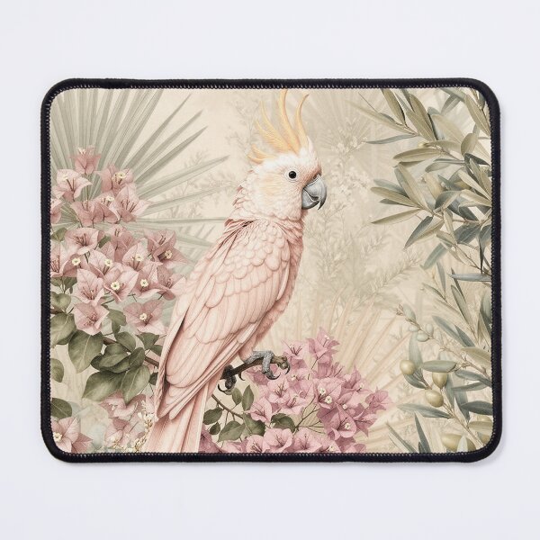 Item preview, Pink Cockatoo | Tropical Botanical Art Print designed and sold by AgnieshkaSiwek.