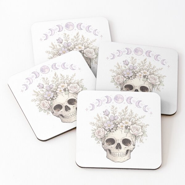 Item preview, Skull Moon Phases Roses Witchy Celestial Gothic Design designed and sold by irfanshikh.