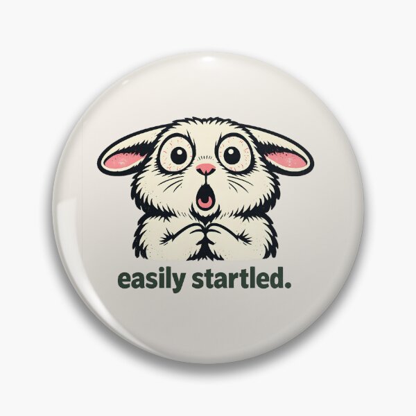 Item preview, Anxious Rabbit Easily Startled | Introvert Humor Meme designed and sold by BeanToePets.