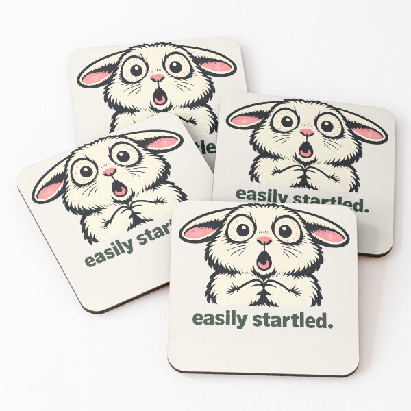Item preview, Anxious Rabbit Easily Startled | Introvert Humor Meme designed and sold by BeanToePets.
