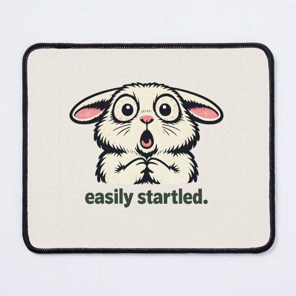 Item preview, Anxious Rabbit Easily Startled | Introvert Humor Meme designed and sold by BeanToePets.