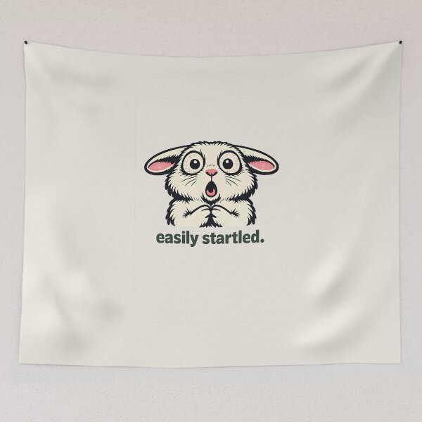 Item preview, Anxious Rabbit Easily Startled | Introvert Humor Meme designed and sold by BeanToePets.