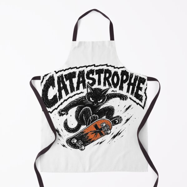 Item preview, Catastrophe Skateboarding Black Cat Punk Retro Skater Graphic designed and sold by Moonveil_Studio.