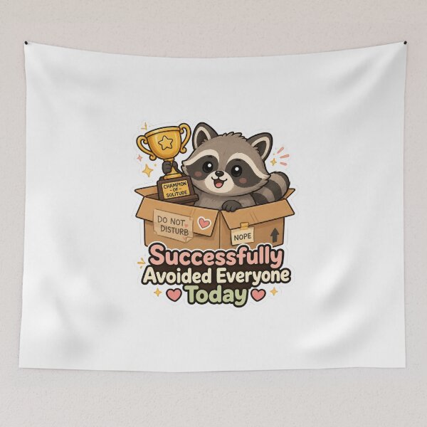 Item preview, Successfully Avoided Everyone Today Raccoon Shirt | Funny Introvert Trash Panda Gift designed and sold by MrDev.