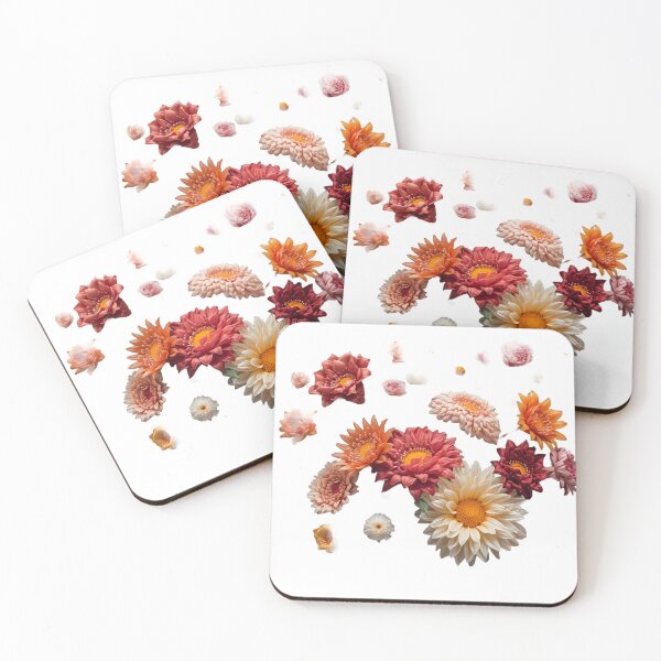 Item preview, Vibrant Floating Dahlia Flowers on Black designed and sold by LuxPrintLab.