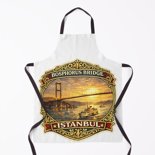 Item preview, Bosphorus Bridge Istanbul Vintage Travel Badge Sticker | Turkey Landmark Souvenir designed and sold by DreamPaw Studio.
