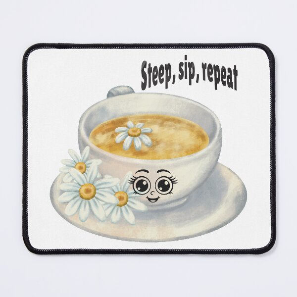 Item preview, Steep, Sip, Repeat Sticker – Tea Lover Quote, Floral Teacup Illustration, Cozy Tea Time Design designed and sold by Pandey14.