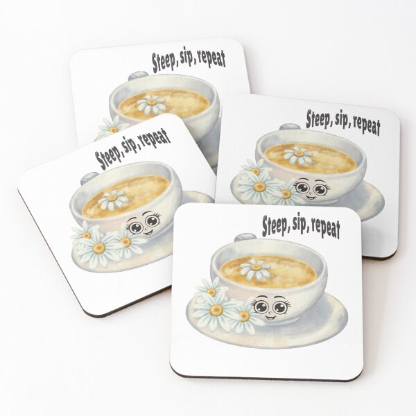 Item preview, Steep, Sip, Repeat Sticker – Tea Lover Quote, Floral Teacup Illustration, Cozy Tea Time Design designed and sold by Pandey14.