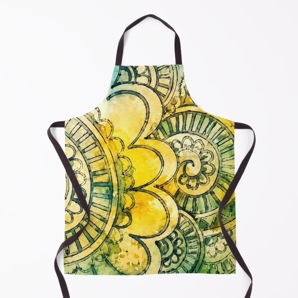 Item preview, Watercolor Boho Mandala Art — Teal Yellow Spiritual Meditation Print designed and sold by freezed-frames.