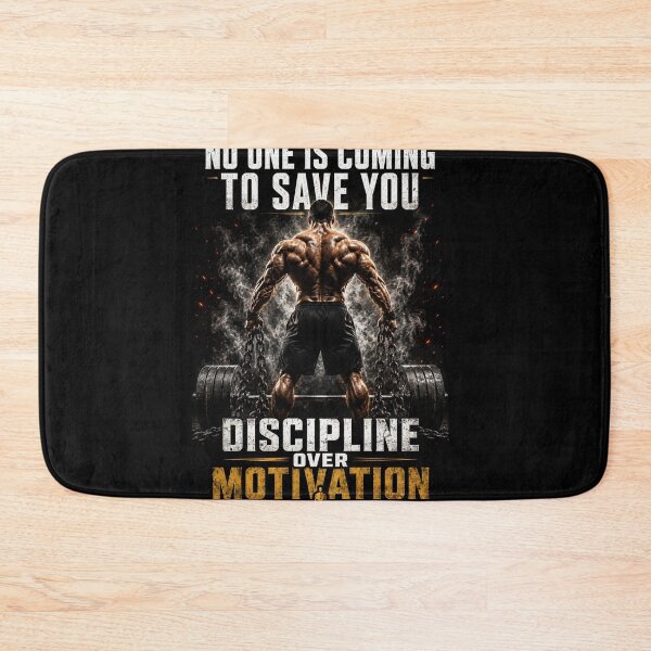 Artikelvorschau, Discipline Over Motivation Gym Quote entworfen und verkauft von BagFactoryUK.