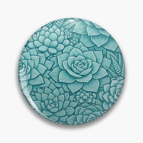 Item preview, Teal Succulent Botanical Pattern designed and sold by Owcomm.