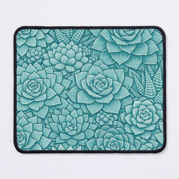 Item preview, Teal Succulent Botanical Pattern designed and sold by Owcomm.