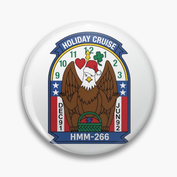 Item preview, Commemorative "Holiday Cruise" Deployment Patch of Marine Medium Helicopter Squadron 266 (HMM-266) designed and sold by CharlieDesings.