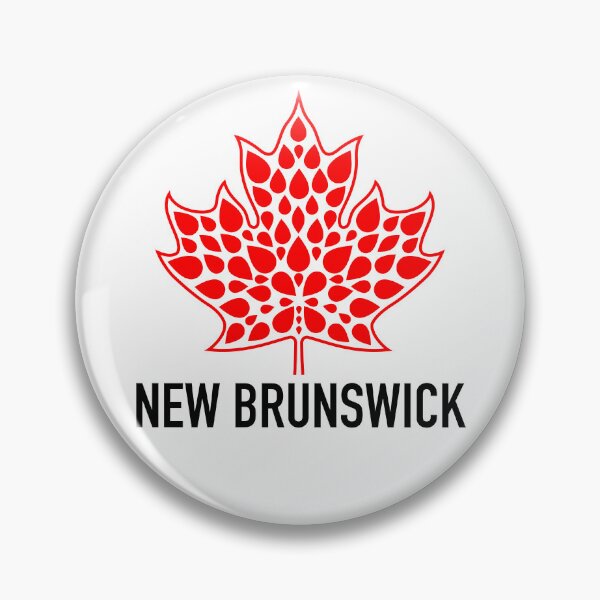 Item preview, NEW BRUNSWICK Red Modern Maple Leaf Emblem designed and sold by Great Canadian Collective.