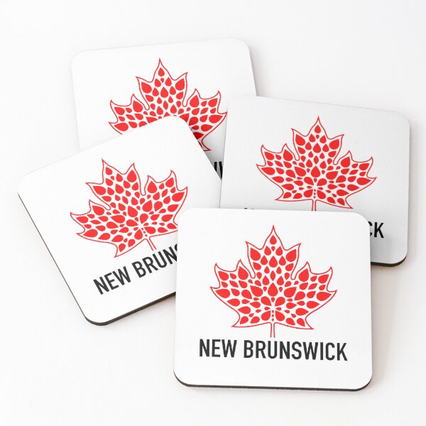 Item preview, NEW BRUNSWICK Red Modern Maple Leaf Emblem designed and sold by Great Canadian Collective.