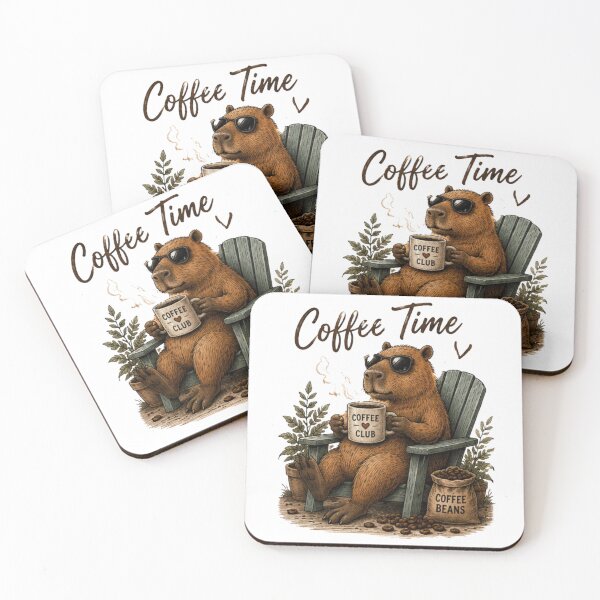 Artikelvorschau, Coffee Time Bear | Cute Coffee Club Relaxing Animal Design entworfen und verkauft von novaduman.