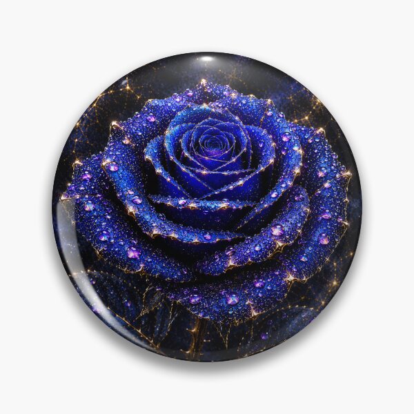 Item preview, Kintsugi - Rose of Sapphire and Violet Dewdrops designed and sold by LegademaArt.