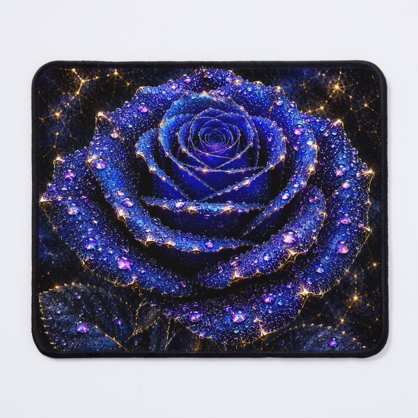 Item preview, Kintsugi - Rose of Sapphire and Violet Dewdrops designed and sold by LegademaArt.