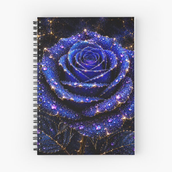 Item preview, Kintsugi - Rose of Sapphire and Violet Dewdrops designed and sold by LegademaArt.
