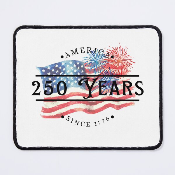 Item preview, Watercolor American Flag Design 250 Years with Fireworks designed and sold by jeweleddesigns.