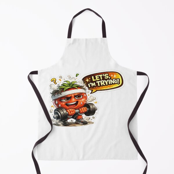 Item preview, Let's Try I'm Trying Funny Tomato Gym Meme Sticker designed and sold by Bhinfy.