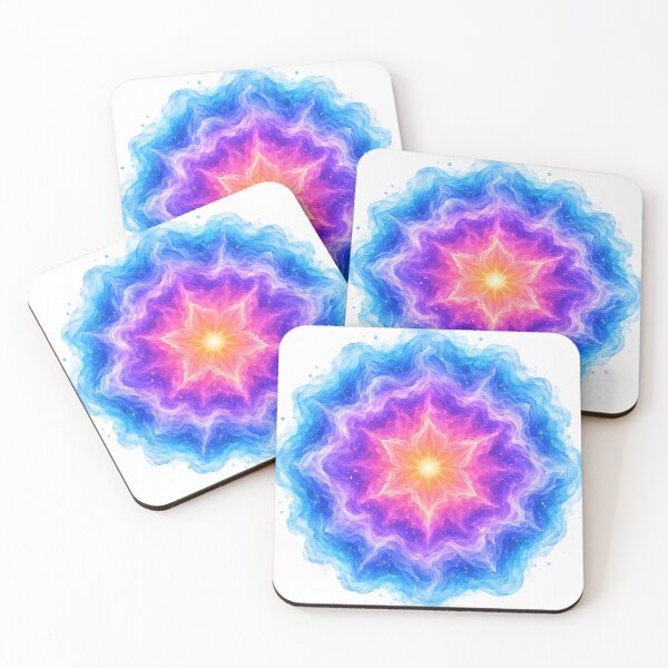 Item preview, Celestial Starburst Mandala - Fluid Watercolor Cosmic Art  designed and sold by Jaideep Walia.