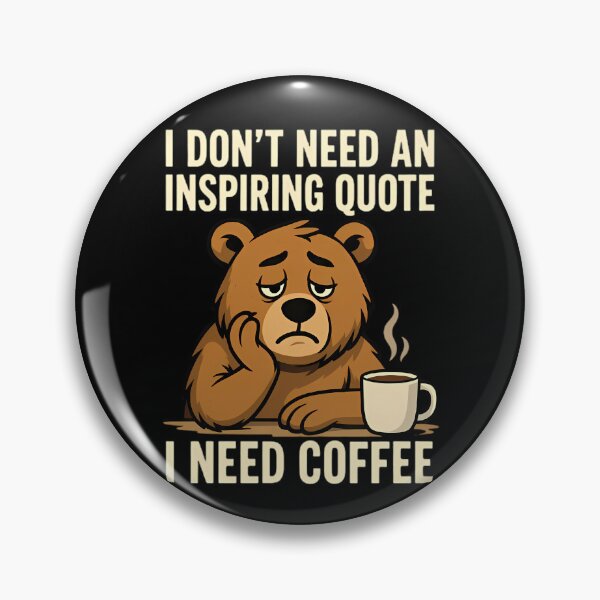 Item preview, I Don't Need An Inspiring Quote I Need Coffee designed and sold by Linework Studio.