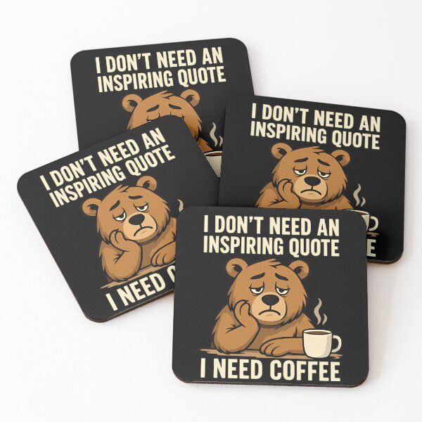 Item preview, I Don't Need An Inspiring Quote I Need Coffee designed and sold by Linework Studio.