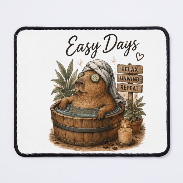 Item preview, Easy Days Spa Bear | Relax Unwind Repeat Self Care Design designed and sold by novaduman.