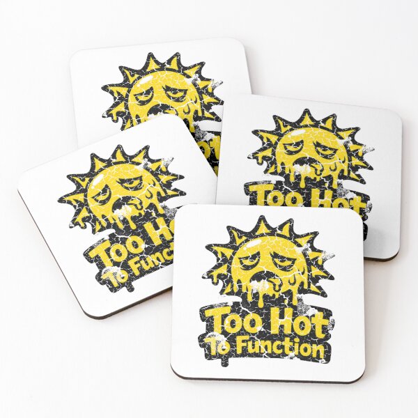 Item preview, Retro Vintage Pixel Sun Distressed Summer Heat Design Too Hot To Function designed and sold by Artycom.